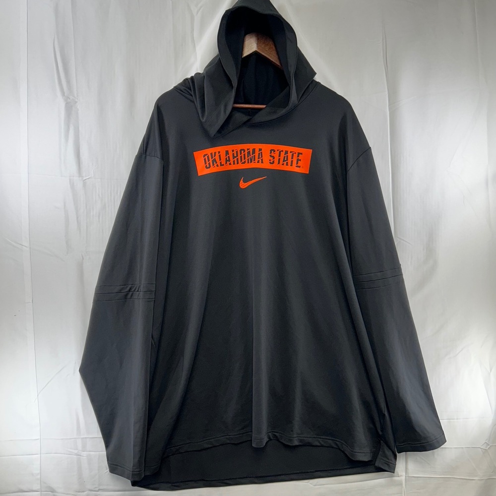 Nike Oklahoma State Hoodie Mens 4XL Black Dri-FIT Long Sleeve ZMFJ9212D